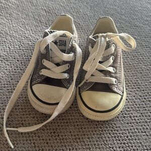 Gray baby converse